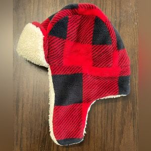 Lazy one red bomber cap